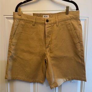 Home Essentials Khaki Men's Flat Front Shorts